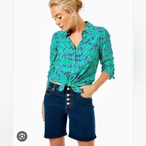 Lilly Pulitzer 7" Caraway Stretch Short In Bennet Wash size 0